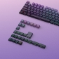 Contour Line Purple East 104+29 Keys PBT Doubleshot Side Legends Keycaps Set Cherry Profile for Cherry MX Keyboard